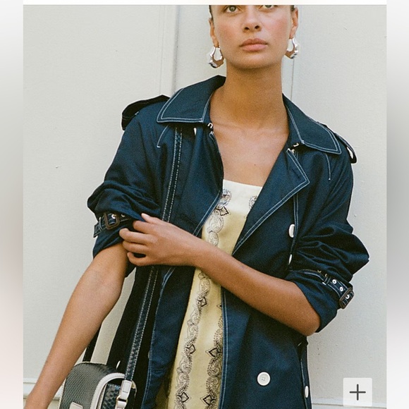 J Crew Relaxed Trench Coat in Lightweight shiny nylon. - Picture 6 of 8